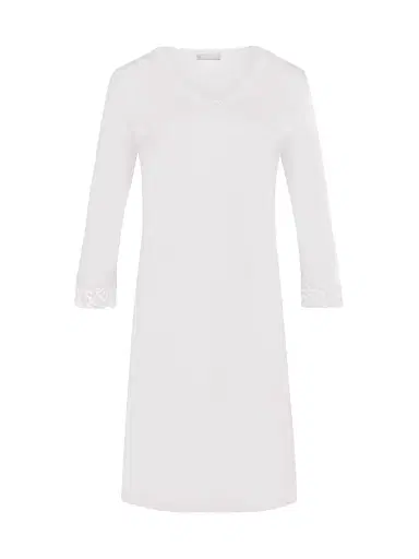 Hanro Women's Moments Cotton Lace-Trim Nightgown - White - Size Medium | Thumbnail 1 Hanro Women's Moments Cotton Lace-Trim Nightgown - White - Size Medium | Thumbnail 1