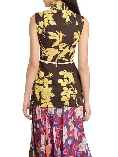 MOSCHINO Women's Floral Poplin Minidress - Multi Brown | Thumbnail 5