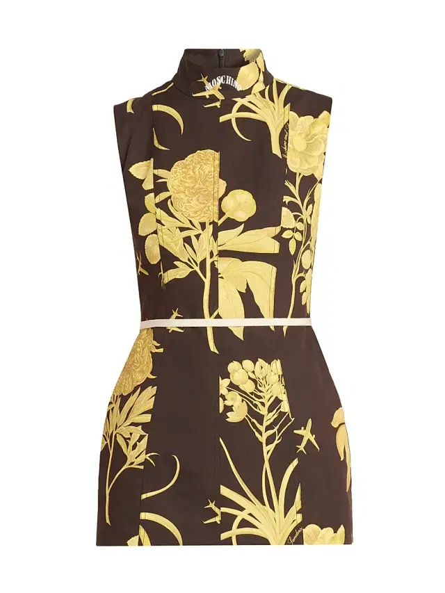 MOSCHINO Women's Floral Poplin Minidress - Multi Brown