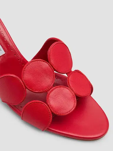 Manolo Blahnik Women's Haribalmu Leather Mules - Red - Size 9 | Thumbnail 6 Manolo Blahnik Women's Haribalmu Leather Mules - Red - Size 9 | Thumbnail 6