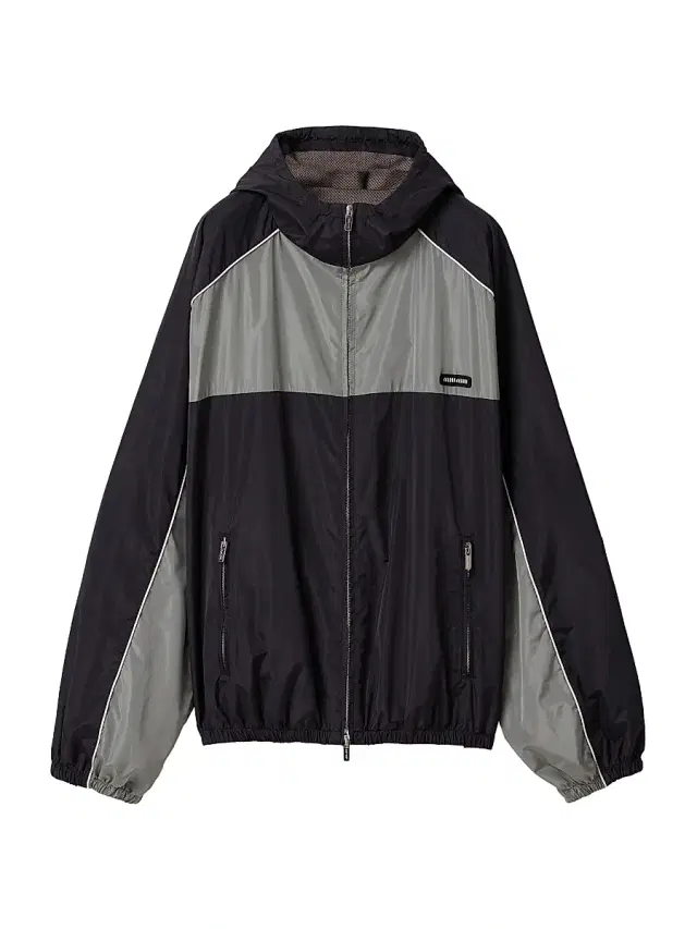 Women's Technical Silk Zipper Blouson Jacket - Blue Grey
