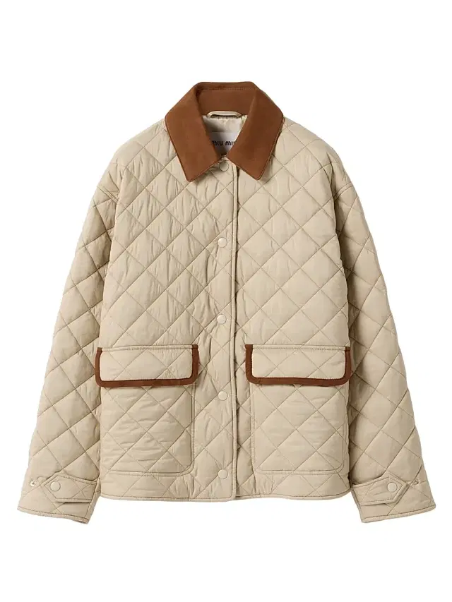 Women's Quilted Technical Pongé Blouson - Beige Multi
