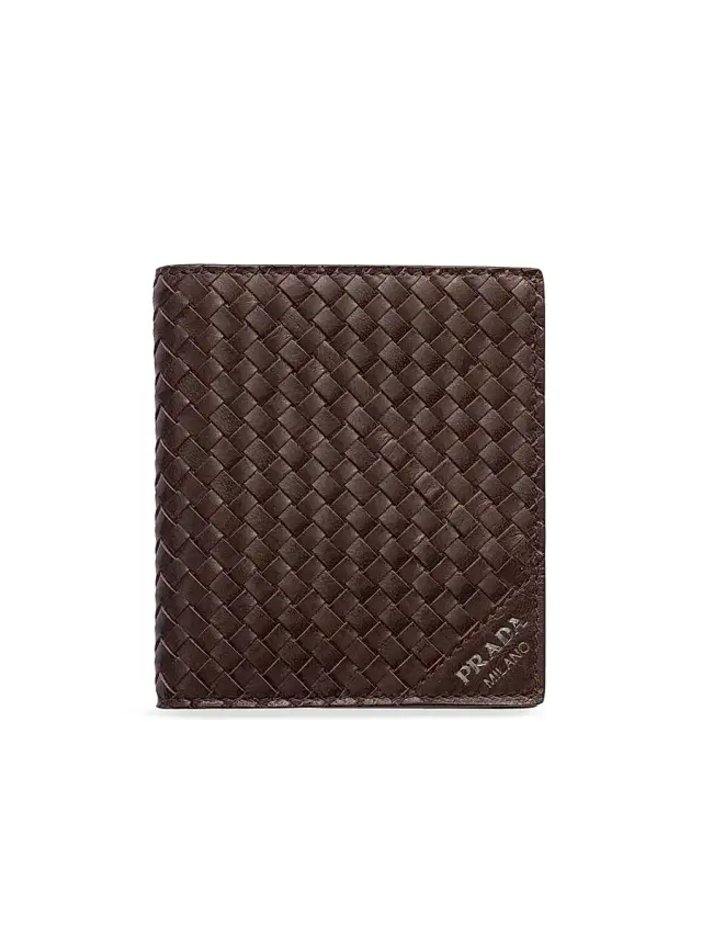 Prada Men's Leather Wallet - Brown