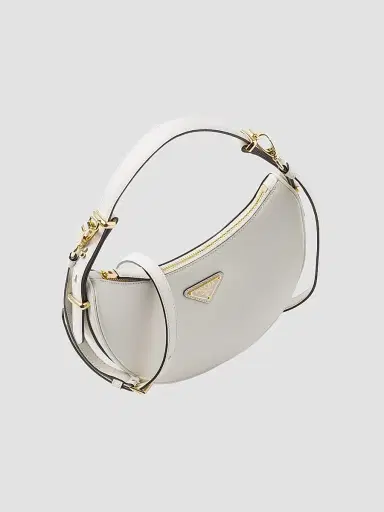 Prada Women's Arqué Leather Shoulder Bag - White | Thumbnail 2 Prada Women's Arqué Leather Shoulder Bag - White | Thumbnail 2