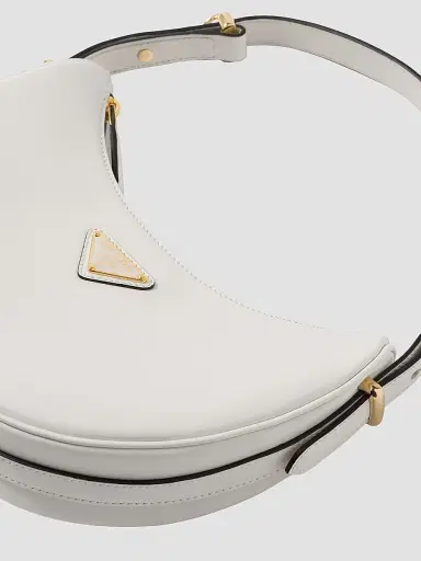 Prada Women's Arqué Leather Shoulder Bag - White | Thumbnail 5 Prada Women's Arqué Leather Shoulder Bag - White | Thumbnail 5