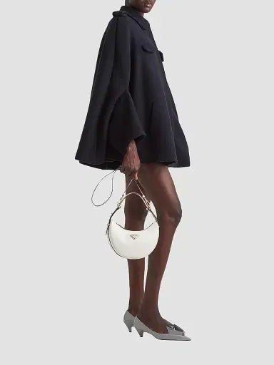 Prada Women's Arqué Leather Shoulder Bag - White | Thumbnail 8 Prada Women's Arqué Leather Shoulder Bag - White | Thumbnail 8