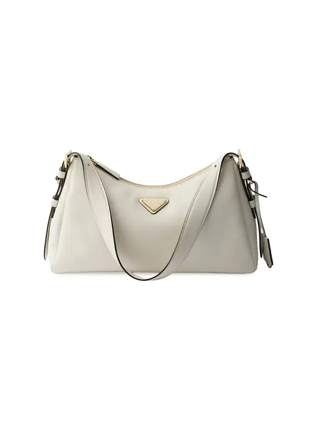 Prada Women's Aimee  Leather Shoulder Bag - White