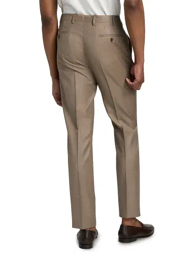 Giorgio Armani Men's Wool Flat-Front Trousers | Thumbnail 5