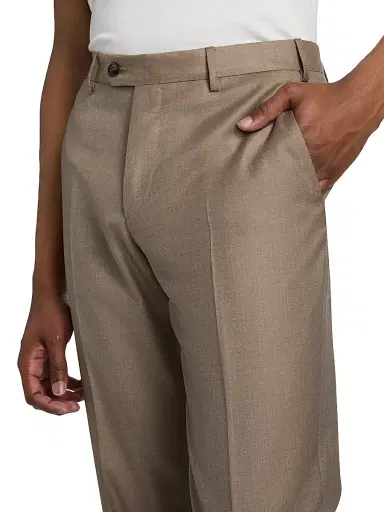 Giorgio Armani Men's Wool Flat-Front Trousers | Thumbnail 6