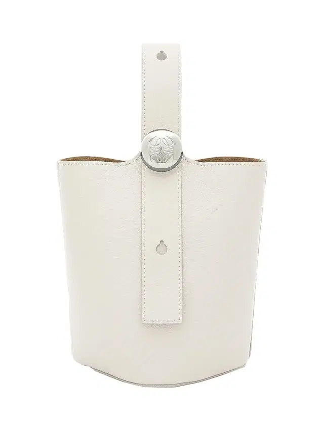 LOEWE Women's Mini Pebble Leather Bucket Bag - Soft White