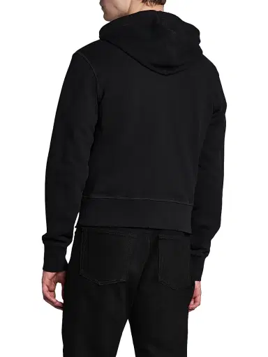 Alexander McQueen Men's Full-Zip Cotton Hoodie - Black - Size XXL | Thumbnail 5