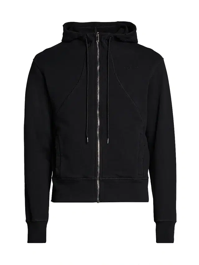 McQueen Men's Full-Zip Cotton Hoodie - Black
