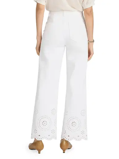 Frame Women's The Eyelet Wide-Leg Jeans - White | Thumbnail 5 Frame Women's The Eyelet Wide-Leg Jeans - White | Thumbnail 5