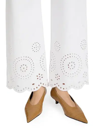 Frame Women's The Eyelet Wide-Leg Jeans - White | Thumbnail 6 Frame Women's The Eyelet Wide-Leg Jeans - White | Thumbnail 6