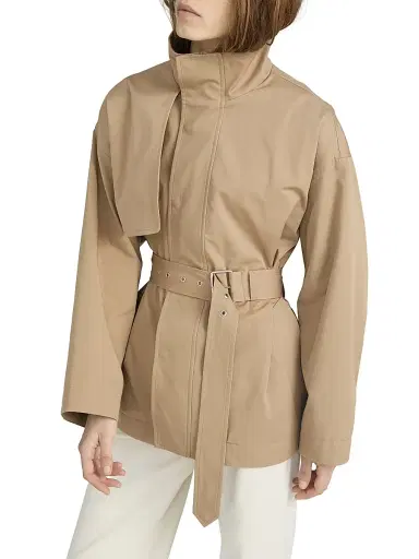 Frame Women's The Short Field Cotton Trench Coat - Khaki - Size XL | Thumbnail 5 Frame Women's The Short Field Cotton Trench Coat - Khaki - Size XL | Thumbnail 5