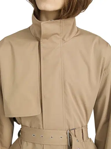 Frame Women's The Short Field Cotton Trench Coat - Khaki - Size XL | Thumbnail 7 Frame Women's The Short Field Cotton Trench Coat - Khaki - Size XL | Thumbnail 7
