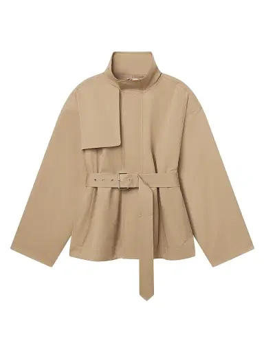 Frame Women's The Short Field Cotton Trench Coat - Khaki - Size XL | Thumbnail 1 Frame Women's The Short Field Cotton Trench Coat - Khaki - Size XL | Thumbnail 1
