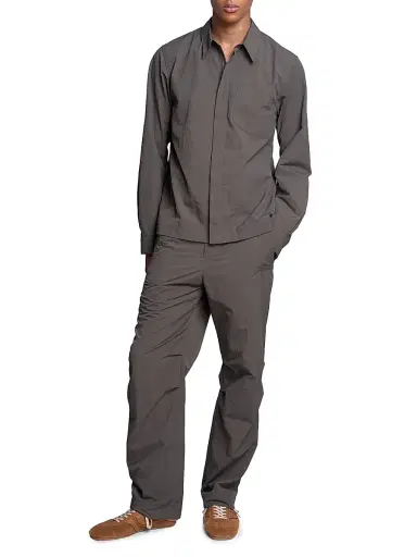 Dries Van Noten Men's Nylon Straight-Leg Pants | Thumbnail 2