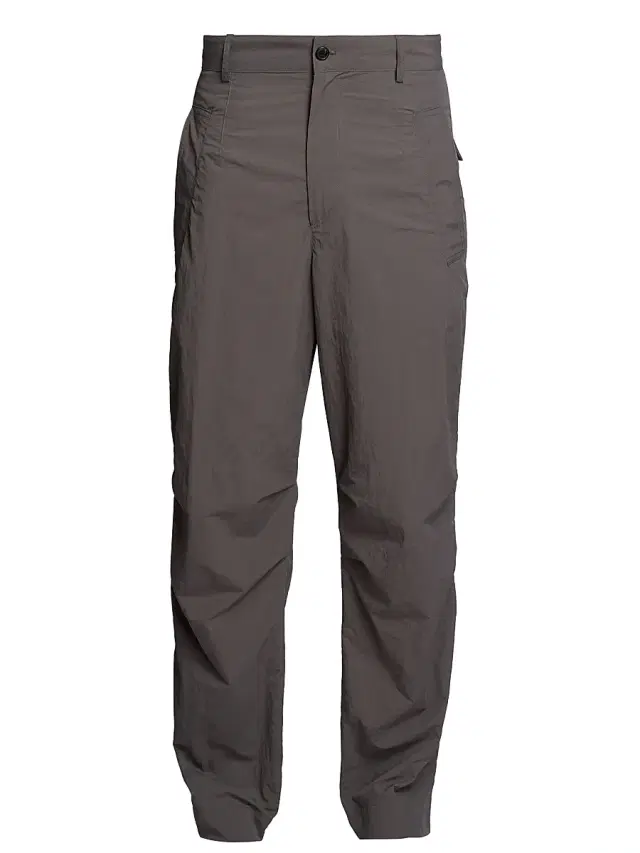 Dries Van Noten Men's Nylon Straight-Leg Pants - Khaki