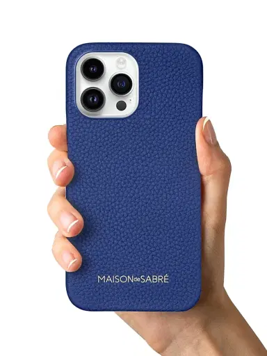 Maison de Sabre Leather Phone Case (iPhone 14 Pro) - Lapis Blue | Thumbnail 4 Maison de Sabre Leather Phone Case (iPhone 14 Pro) - Lapis Blue | Thumbnail 4