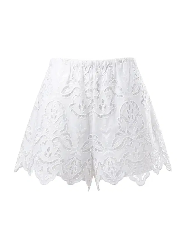 Toccin Women's Pavlina Broderie Anglaise Shorts - Optic