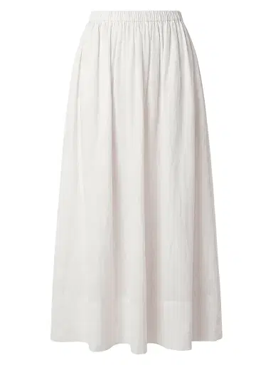 Toccin Women's Imogen Linen-Cotton Midi-Skirt - Coconut | Thumbnail 1 Toccin Women's Imogen Linen-Cotton Midi-Skirt - Coconut | Thumbnail 1