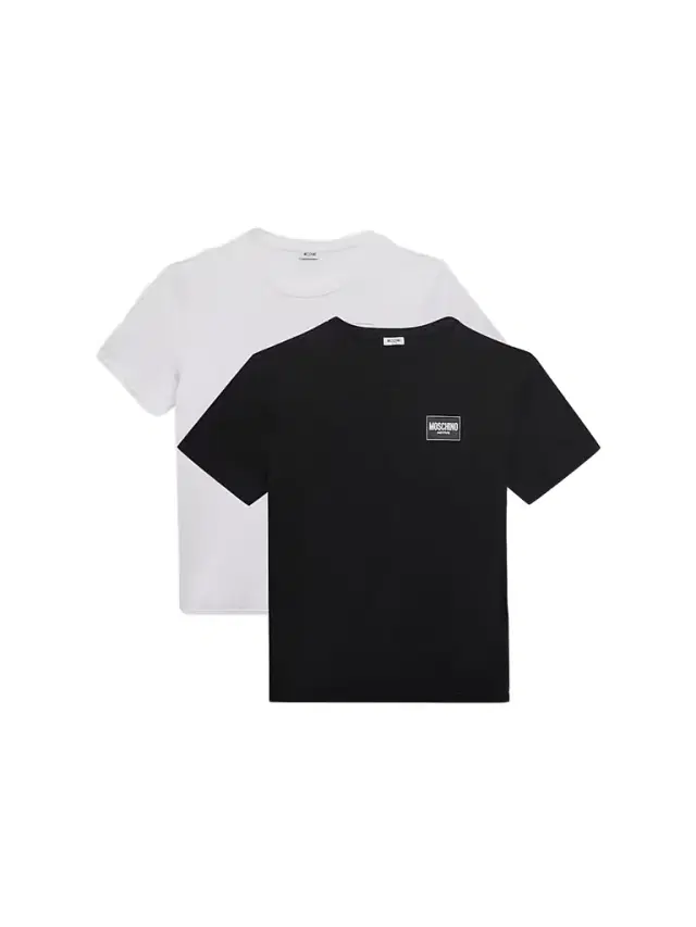MOSCHINO Men's 2-Pack Logo Stretch-Jersey Crewneck T-Shirt Set - Multi Black - Size XL