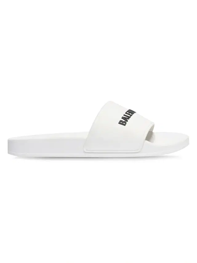Balenciaga Women's Pool Slide Sandals - White Black