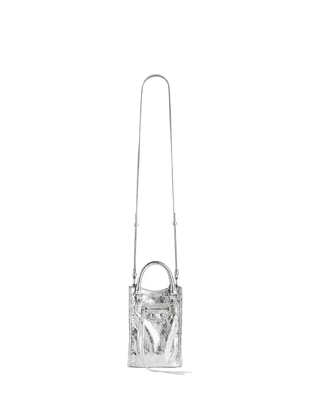 Balenciaga Women's Le City Crossbody Bag - Silver