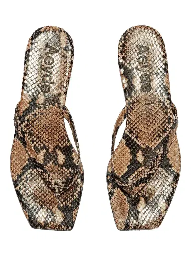 aeyde Women's Renee Snake-Embossed Leather Sandals - Hazelnut - Size 6 | Thumbnail 4 aeyde Women's Renee Snake-Embossed Leather Sandals - Hazelnut - Size 6 | Thumbnail 4