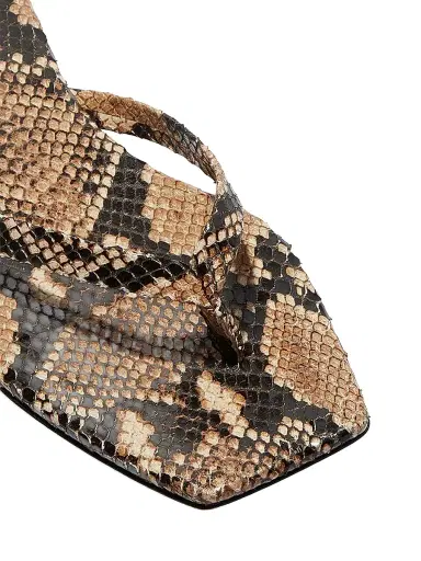 aeyde Women's Renee Snake-Embossed Leather Sandals - Hazelnut - Size 6 | Thumbnail 5 aeyde Women's Renee Snake-Embossed Leather Sandals - Hazelnut - Size 6 | Thumbnail 5