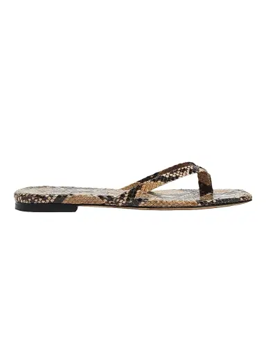 aeyde Women's Renee Snake-Embossed Leather Sandals - Hazelnut - Size 6 | Thumbnail 1 aeyde Women's Renee Snake-Embossed Leather Sandals - Hazelnut - Size 6 | Thumbnail 1