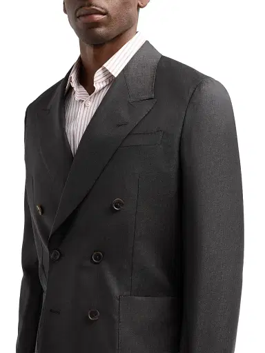 Paul Smith Men's Peak Lapel Wool Double-Breasted Blazer | Thumbnail 5