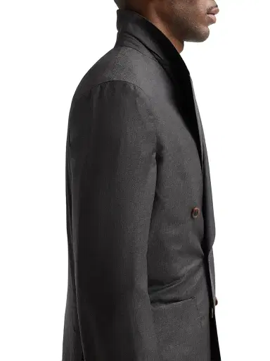 Paul Smith Men's Peak Lapel Wool Double-Breasted Blazer - Dark Brown - Size 44 | Thumbnail 7 Paul Smith Men's Peak Lapel Wool Double-Breasted Blazer - Dark Brown - Size 44 | Thumbnail 7