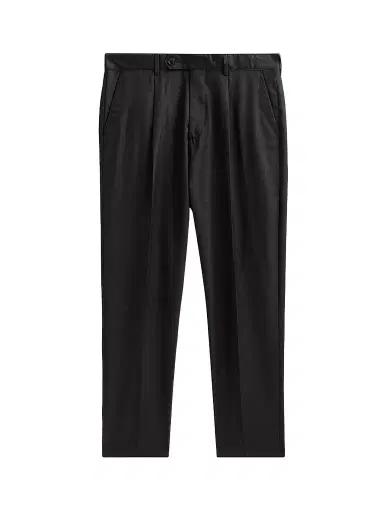Paul Smith Men's Crease-Front Wool Trousers - Dark Brown | Thumbnail 1 Paul Smith Men's Crease-Front Wool Trousers - Dark Brown | Thumbnail 1
