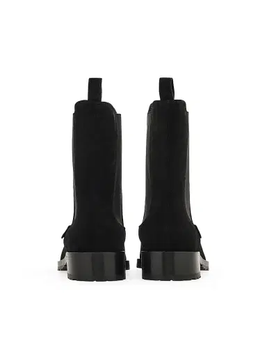 Ferragamo Women's Briuli Suede Chelsea Boots - Nero - Size 11.5 | Thumbnail 4 Ferragamo Women's Briuli Suede Chelsea Boots - Nero - Size 11.5 | Thumbnail 4