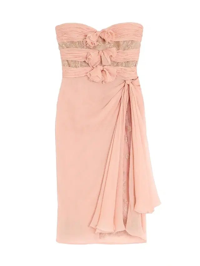 Valentino Garavani Women's Crepponne Chiffon Dress - Swirl Pink Gold