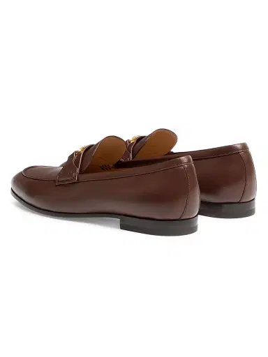 Valentino Garavani Men's VLogo Signature Nappa Leather Loafers - Brown - Size 7.5 | Thumbnail 3