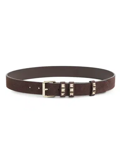 Valentino Garavani Women's Rockstud Suede Belt, 30MM - Ebony - Size Large | Thumbnail 1