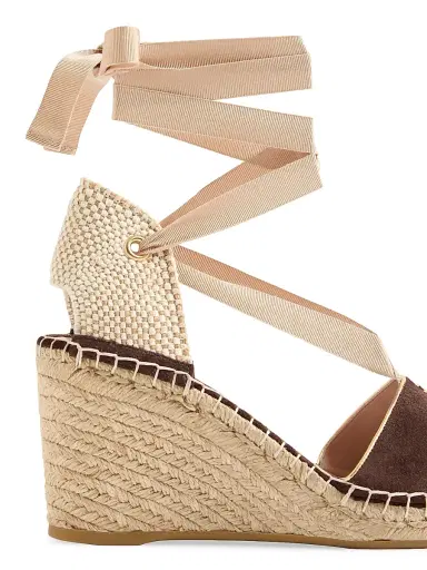 Valentino Garavani Women's Resort 75MM Wedges in Split Leather - Ebony | Thumbnail 6