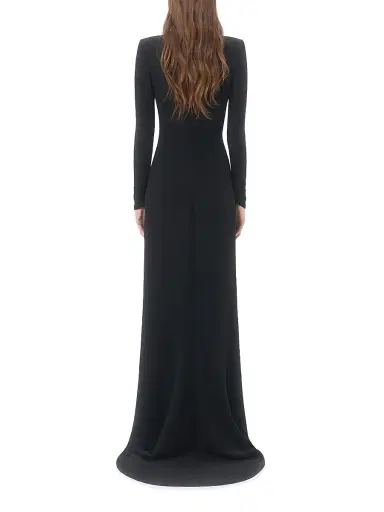 Valentino Garavani Women's Embroidered Cady Couture Gown - Black Fuchsia - Size 2 | Thumbnail 5 Valentino Garavani Women's Embroidered Cady Couture Gown - Black Fuchsia - Size 2 | Thumbnail 5