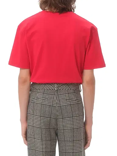 Valentino Garavani Men's Cotton T-Shirt with Chez Print - Red | Thumbnail 5