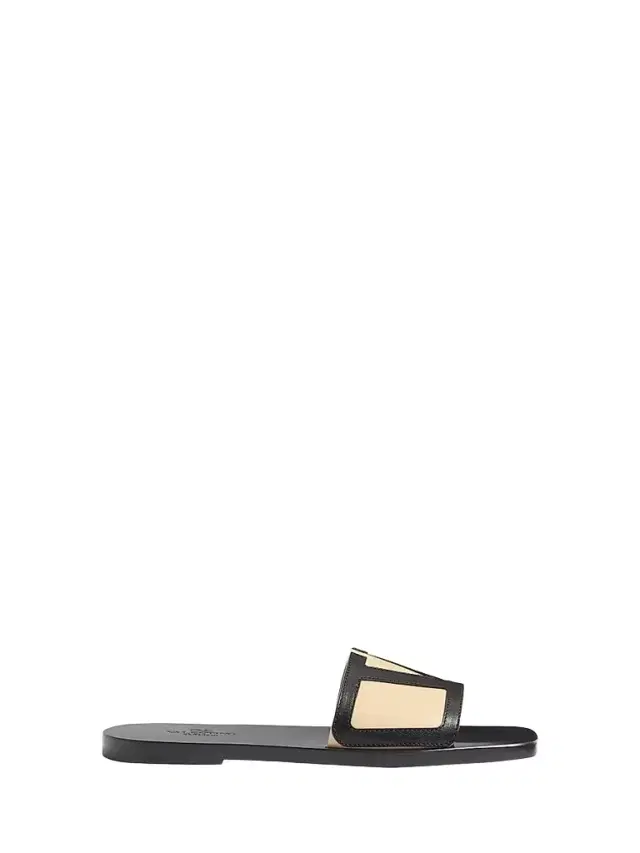 Valentino Garavani Men's Viva Superstar Slide Sandals in Nappa Leather - Butter Black