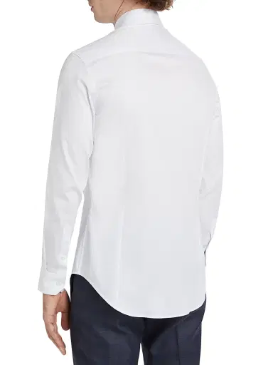 Giorgio Armani Men's Cotton Button-Front Shirt - White - Size 18.5 | Thumbnail 5