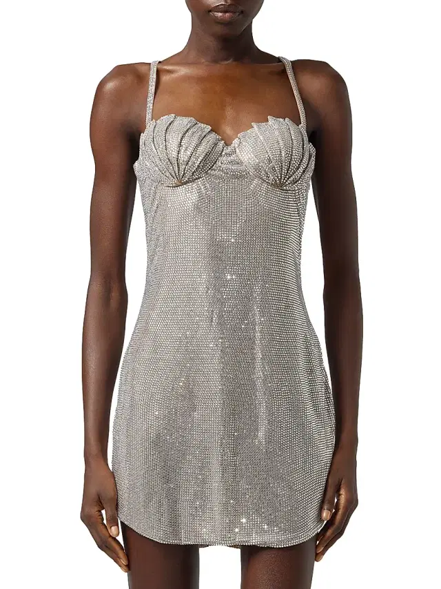 Giuseppe Di Morabito Women's Act II: The Fall Of Icarus Crystal Hotfix Minidress - Crystal