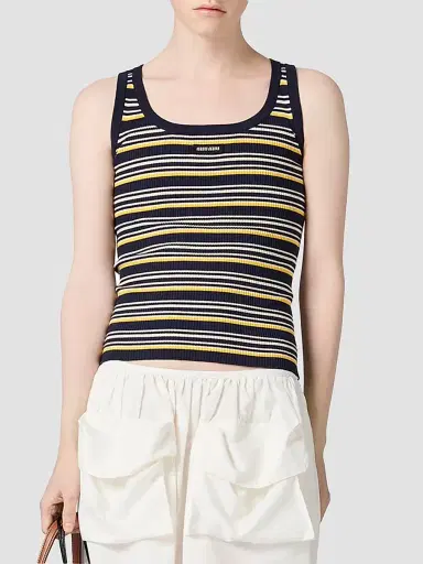 Miu Miu Women's Cotton Tank Top | Thumbnail 2