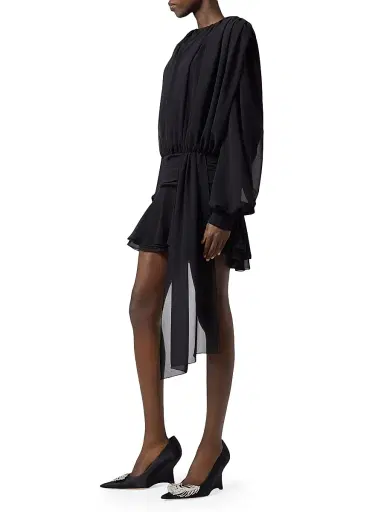 GIUSEPPE DI MORABITO Women's Act II: The Fall Of Icarus Silk Blouson Minidress - Black - Size 8 | Thumbnail 2 GIUSEPPE DI MORABITO Women's Act II: The Fall Of Icarus Silk Blouson Minidress - Black - Size 8 | Thumbnail 2