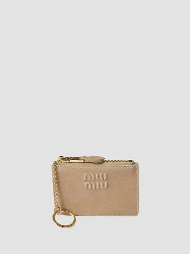 Miu Miu Women's Nappa Leather Card Holder | Thumbnail 3 Miu Miu Women's Nappa Leather Card Holder | Thumbnail 3