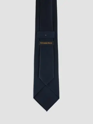 Stefano Ricci Men's Luxury Handmade Silk Tie - Navy | Thumbnail 3