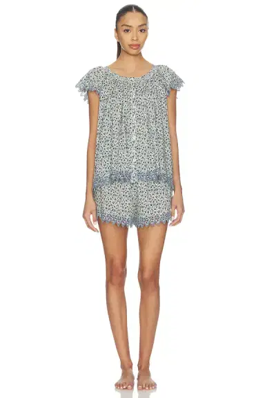 The Great. The Flutter Sleeve Eyelet Top | Thumbnail 3